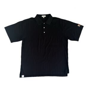 Peter Millar‎ Men’s Black Short Sleeve Polo Shirt Crevier Classic Cars Logo XL